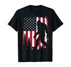 Bigfoot 4th of July American USA Flag Patriotic T-Shirt