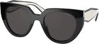Prada PR 14WS Black/Talc/Dark Grey Sunglasses