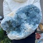 New Listing24lb Large Natural Beautiful Blue Celestite Crystal Geode Cave Mineral Specimen