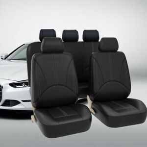 For Toyota Auto Car Seat Cover Full Set Leather 5-Seat Front Rear Protector (For: More than one vehicle)