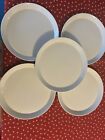 Crate And Barrel Set 5 Mercer Dinner Plates Great Condition  10.5 Inches