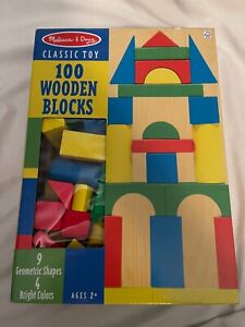 Wooden Building Blocks Set Learning Toy New/Open Box