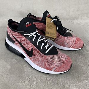 Nike Air Max FlyKnit Racer Men's Running Shoes Size 13 Red Black Sneakers NEW