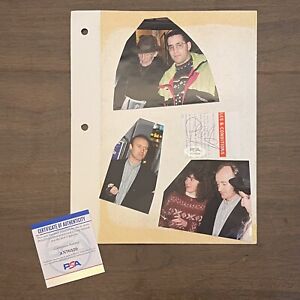 Phil Collins Autograph Signed PSA Certificate COA Scrapbook Page 8.25x10.5 Photo