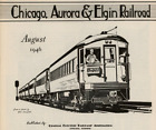 August 1946 Chicago Aurora Elgin Railroad Bulletin 64 Central Electric Railfans