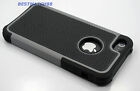 for iPhone 5 5s gray black triple layer heavy duty hard case  + /
