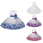 UK Kids Flower Girl's Princess Party Dress Wedding Bridesmaid Long Maxi Dresses