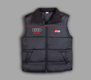 New Mens Vest Jacket Audi RS Sleevless Racing Sport Embroidered Apparel S-3XL