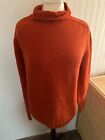 Sheep Inc. Burnt Orange Pullover Mockneck Sweater Unisex Size S Chunky Knit