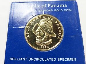 New ListingX4 Panama 1975 GOLD 100 Balboas 0.2361 Oz. AGW BU SPECIMEN