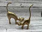 Vintage Brass Cat Figurine Lot
