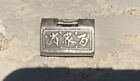 Antique detailed Chinese Lock pendant, ornate silver Calligraphy 21g