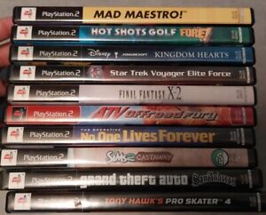 7 Game Lot for Ps2 Playstation - 5 Cib, 2 without manual & 2 without game discs