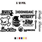 12 PCS JDM Stickers Pack Car Motorcycle Racing Motocross Helmet Vinyl Decals Lot