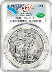 2024 American Silver Eagle - CAC  MS-70 - 2nd in Series Louis Palafoutas Signed