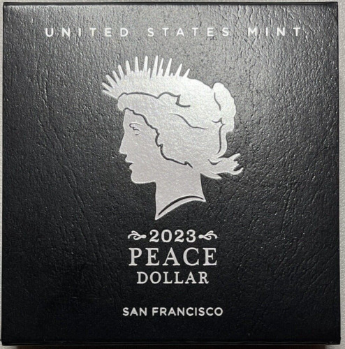 2023 - S Proof Peace Silver Dollar Coin  23XL OGP Box & COA In Hand