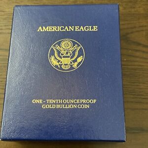 1989 American Eagle One Tenth Ounce Gold Proof Set With Box,  COA Philadelphia