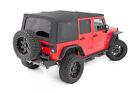 Rough Country For Jeep Replacement Soft Top | Black 10-18 Wrangler JK 2 Door (For: 2016 Jeep Wrangler Unlimited Sport 3.6L)