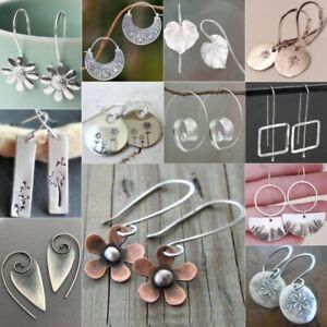Women Boho 925 Silver Ear Hook Earrings Drop Dangle Wedding Party Jewelry Gifts