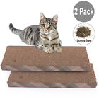 2x Cat Scratch Cardboard Catnip Scratching Pad Scratcher Lounge Sofa Bed Post