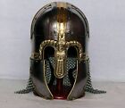 SCA Larp Medieval Steel Viking Helmet With Chainmail Hand Forged Helmet