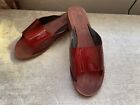 Free People Sandals 7.5 Women Daybird Mini Clear Red PVC Leather Slide Slip On