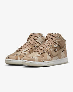Nike Dunk High Womens Size 6.5 Tan Desert Camo Sneakers Shoes New DX2314 200