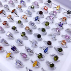 Wholesale Colorful Zircon Crystal Mixed Rings Bulk Finger Band Ring Jewelry Lot