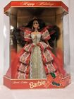 EXTREMELY RARE AUTHENTIC Happy Holidays 1997 Barbie Doll Green Eyes NIB