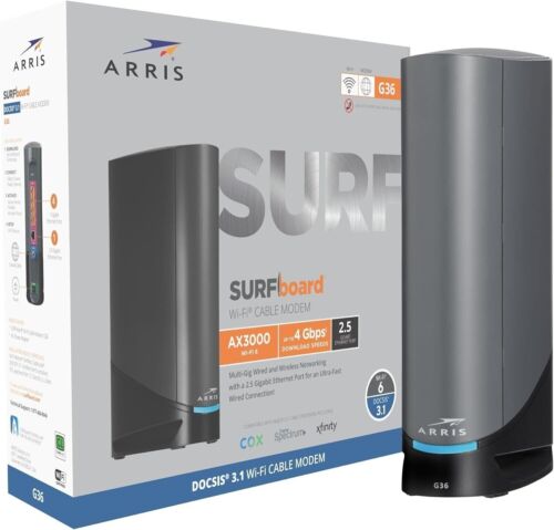 ARRIS Surfboard G36 DOCSIS 3.1 Multi-Gigabit Cable Modem & AX3000 Wi-Fi Router