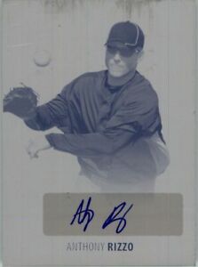 ANTHONY RIZZO 2011 Just LIMITED Autograph Rookie Auto Plate RC 1/1