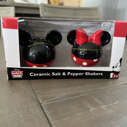 Mickey Mouse salt and pepper shakers and Mickey Mouse Storgae container
