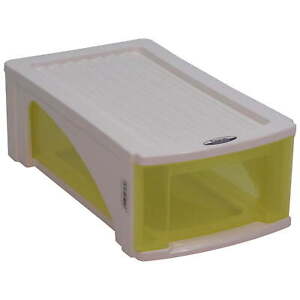 Designer Single Stackable Plastic Drawer Storage Yellow All Ages