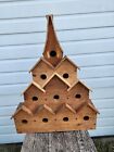 LARGE HIGH RISE Birdhouse 10 Room Handmade Multiple Houses Stack OR SEPARATE/USA