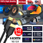 HDMI Cable HDMI 2.1 2.0 Cord 8K 4K Ultra HD 3D PS5 Xbox High Speed Ethernet ARC