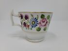 Unmarked British Hand Painted Floral Soft Paste Tea Cup C. 1820 #1