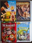 Lot of 5 DVD Kids Movies - Babe 1 & 2, Incredibles, Shrek, Peter Pan, NO RESERVE