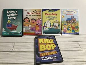 Lot of 5 Kids DVDs Learning Music Kidz Bop Home School Teaching Fun