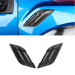 Carbon Fiber Fender Air Vent Outlet Cover Trim For Ford F150 2015-20 Accessories (For: 2017 Ford F-150 XLT)