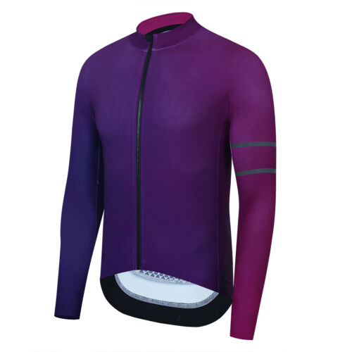 Men Thermal Fleece Cycling Jersey Cycling Long Sleeve Jersey Bicycle Jersey Tops
