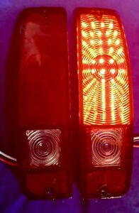 Red Tail Light lenses wBuilt-in Full LED board 67-72 Ford Truck f100 Red LED New