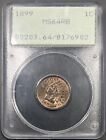 1899 PCGS MS64RB “Rattler” Indian Head Cent 1C - Lustrous OGH