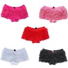 Womens Soft Lace Shorts Bloomers Layer Ruffled Frilly Hot Pants Panties,Knickers