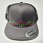 MOSAIC PYRAMID Black/Grey Trucker SnapBack Hat, EDM Art, Phish, Disco Biscuits