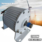 2000W 110VAC 3 Phase Permanent Magnet Generator 500rpm Alternate Motor With Base