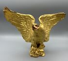 Old Vintage Gold Painted Eagle Statue Plastic Bird, Figurine  ￼