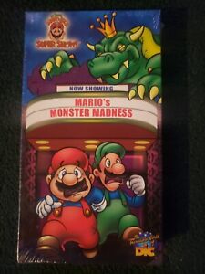 VTG 1989 Mario Bros Super Show Mario's Monster Madness VHS Tape New Sealed ZELDA