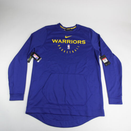 Golden State Warriors Nike NBA Authentics Dri-Fit Sweatshirt Men's Blue New