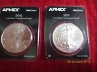 New Listing2011 & 2012 APMEX Mint Direct Sealed BU 1 oz Silver American Eagles  ....NICE!!!