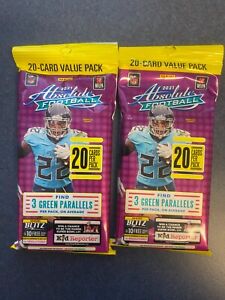 2021 Panini Absolute Football Cello/Fat Packs - Lot of 2